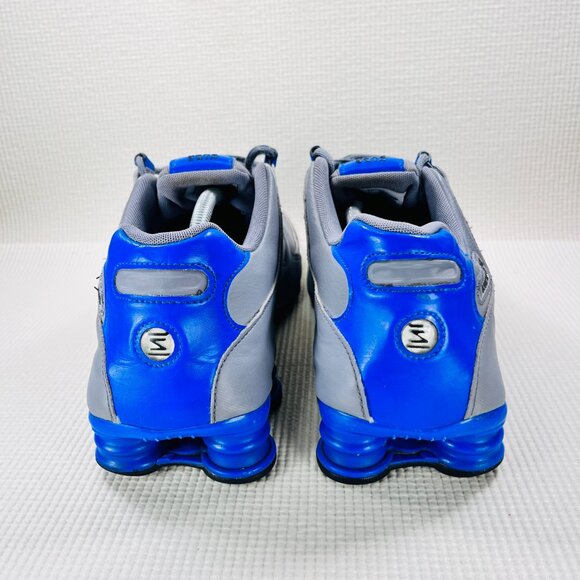 Nike Shox Sneakers 378341-014 Grey Racer Blue Men’s 12 US Athletic Shoes - Picture 5 of 12